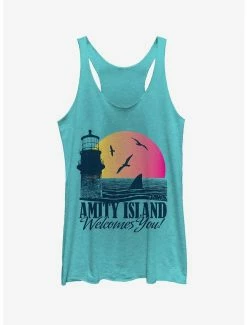 Cheapest 🔥 Amity Island Tourist Welcome 👧 Girls Tank 🔔