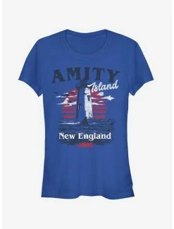 Cheapest 🥰 Amity Island Tourist Lighthouse 👧 Girls T-Shirt 🧨