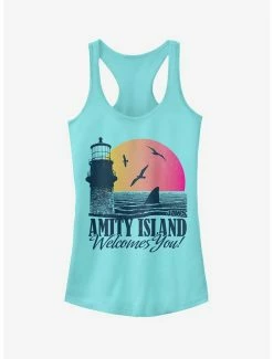 Coupon 🧨 Amity Island Tourist Welcome 👧 Girls Tank 🎁