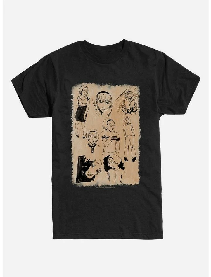 Top 10 π Chilling Adventures Of Sabrina Sketches White T-Shirt β¨ - Image 5