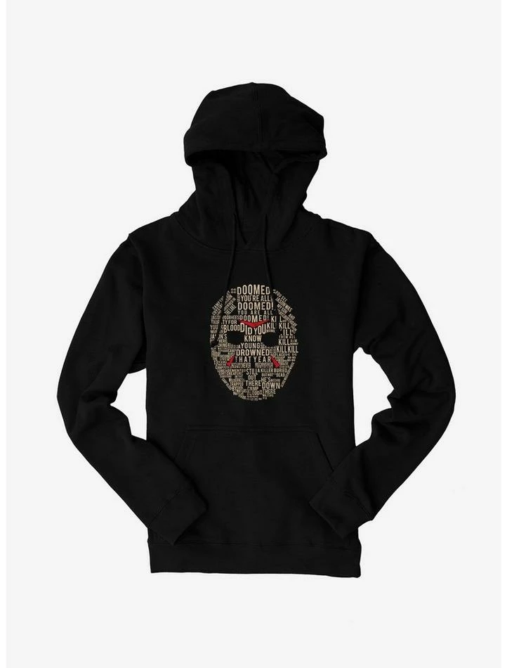 Cheapest π Friday The 13th Mask Word Collage Hoodie π