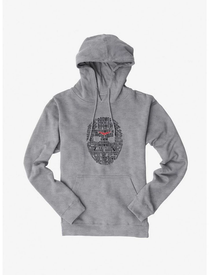Cheapest π Friday The 13th Mask Word Collage Hoodie π - Image 3