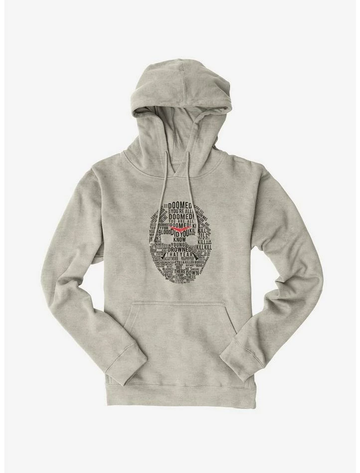 Cheapest π Friday The 13th Mask Word Collage Hoodie π - Image 5