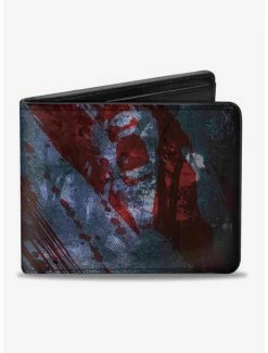 Wholesale 🔥 Friday The 13th Logo Jason Machete Blood Splatter Bi-Fold Wallet 👍
