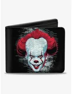 Best Pirce 🔔 IT Chapter Two Pennywise Face Logo Bi-Fold Wallet 🧨