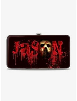 Cheapest 🎁 Friday The 13th Jason Mask Splatter Walking Pose Hinged Wallet 🤩