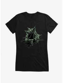 Deals ❤️ The Creature From The Black Lagoon Fin Attack 👧 Girls T-Shirt 🎉