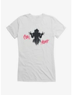Cheapest 🥰 IT Chapter Two Pennywise Shadow Come Home Red Script 👧 Girls T-Shirt 🧨