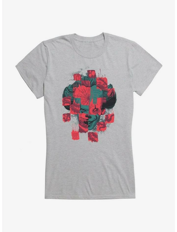 New 𧨠IT Chapter Two Pennywise Jumbled π§ Girls T-Shirt β¨ - Image 3
