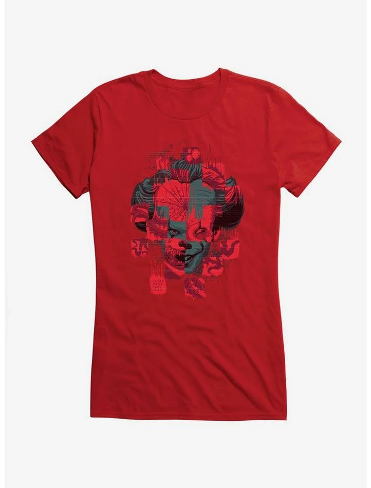 New 𧨠IT Chapter Two Pennywise Jumbled π§ Girls T-Shirt β¨ - Image 5