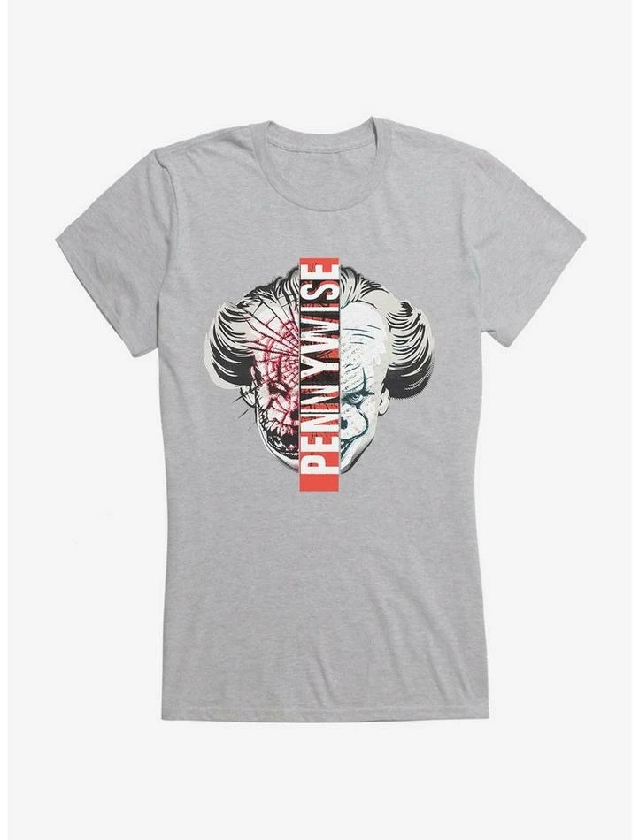 Cheap βοΈ IT Chapter Two Pennywise Split Face π§ Girls T-Shirt π₯ - Image 3