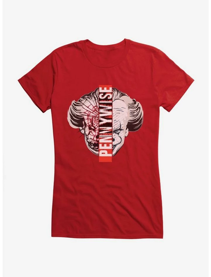 Cheap βοΈ IT Chapter Two Pennywise Split Face π§ Girls T-Shirt π₯ - Image 5