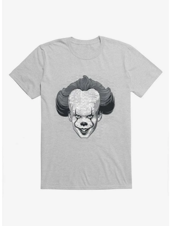 Best deal β IT Chapter Two Pennywise Come Home Script Grayscale T-Shirt π - Image 3