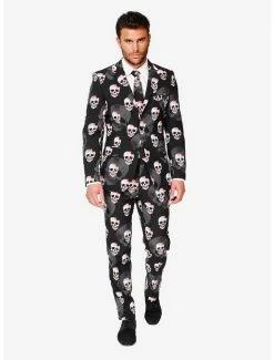 Budget 🌟 OppoSuits Men's Skulleton 💀 Halloween Suit ✨