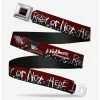 Cheapest 😀 Buckle-Down A Nightmare On Elm Street Ready Or Not Freddy Skulls Seatbelt Belt ⭐