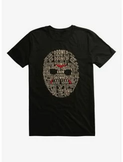Flash Sale 🔔 Friday The 13th Mask Word Collage Extra Soft T-Shirt 💯