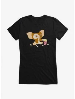 Budget 🧨 Gremlins Suprised Gizmo Eating Popcorn 👧 Girls T-Shirt 🔥