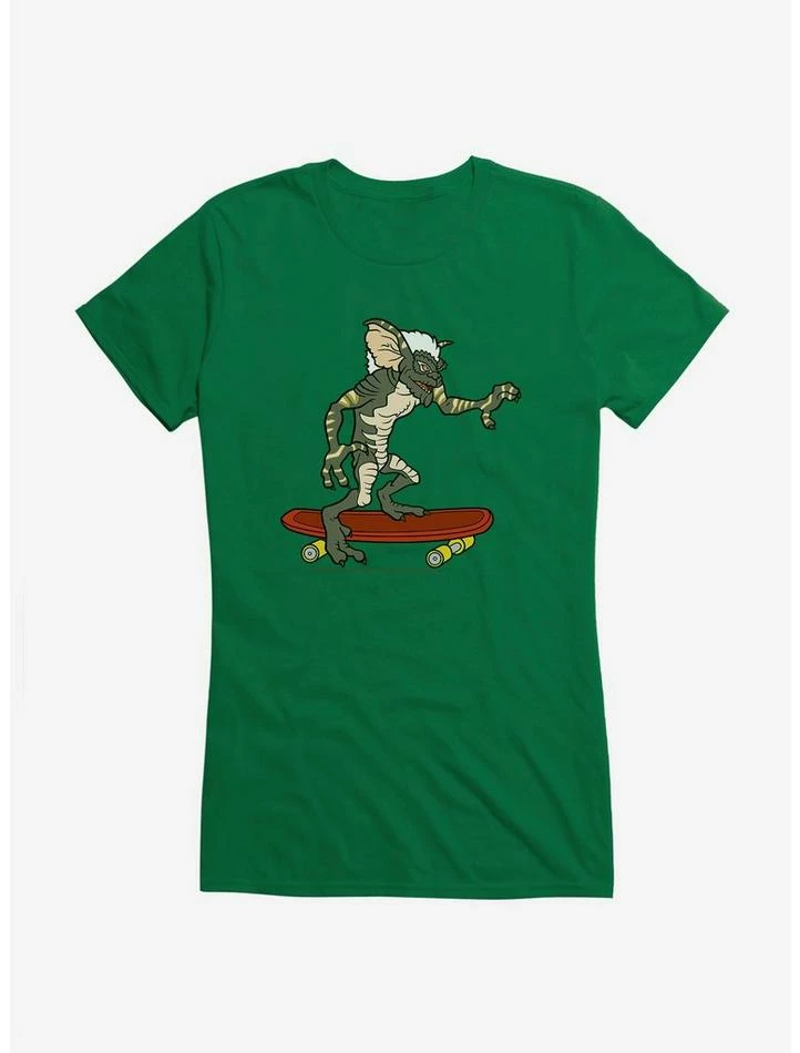 Discount โ Gremlins Stripe Riding Skateboard ๐ง Girls T-Shirt ๐ - Image 4