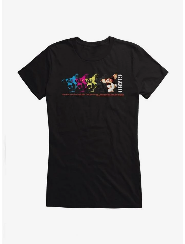 Deals π Gremlins Gizmo Colorful Stamp π§ Girls T-Shirt π - Image 2