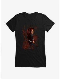 Best Sale ❤️ Chucky Deadly Doll Slashes 👧 Girls T-Shirt ✨