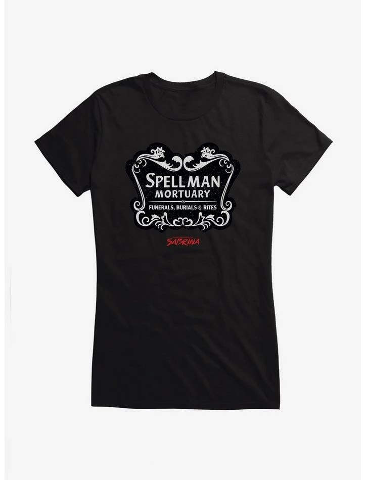 Flash Sale βοΈ Chilling Adventures Of Sabrina Spellman Mortuary Mono π§ Girls T-Shirt 𧨠- Image 2