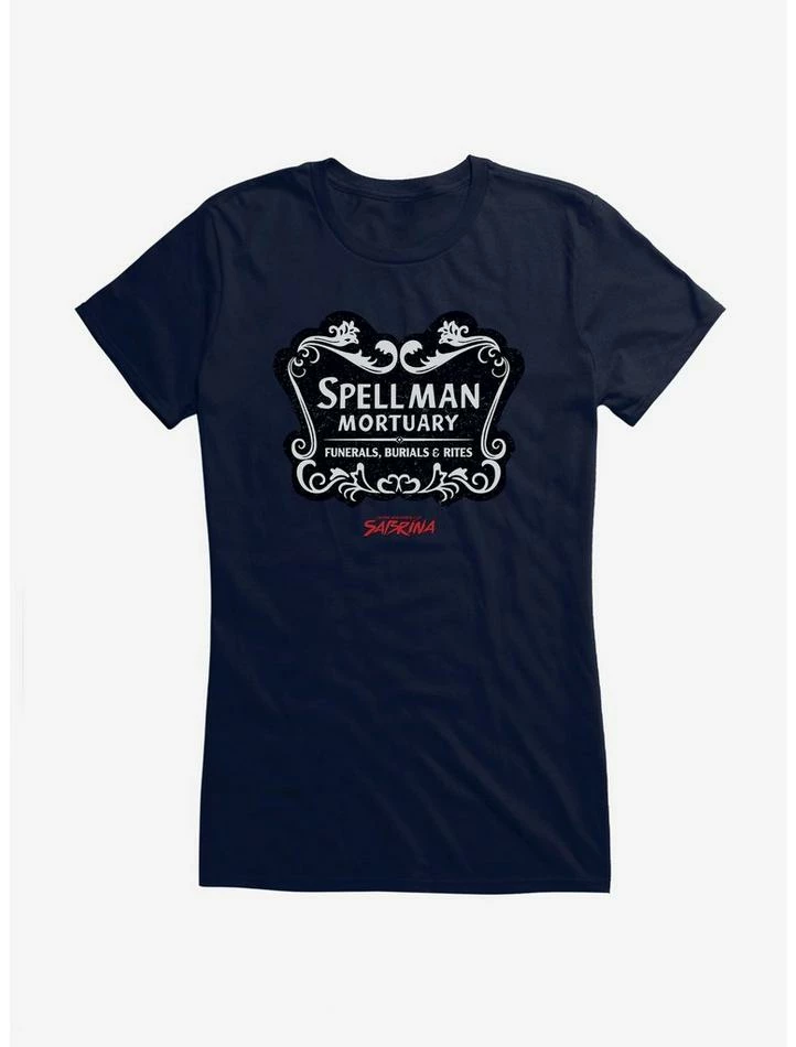 Flash Sale βοΈ Chilling Adventures Of Sabrina Spellman Mortuary Mono π§ Girls T-Shirt 𧨠- Image 5