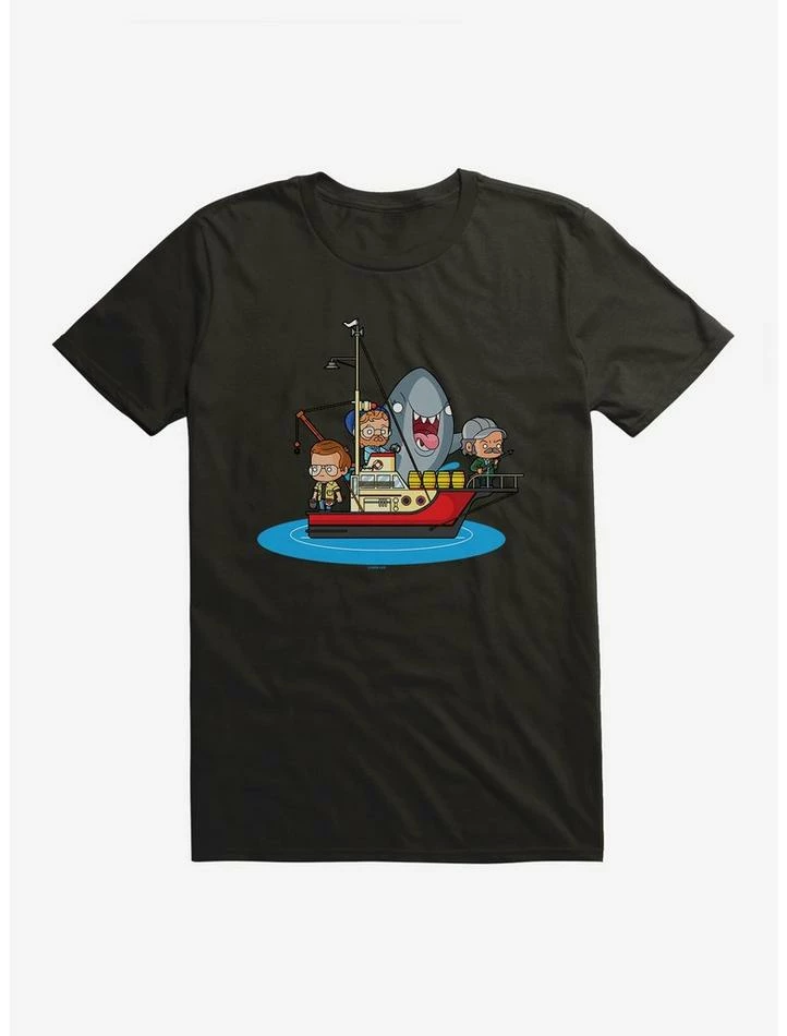 Cheap π Jaws Chibi Boat Attack T-Shirt π₯°