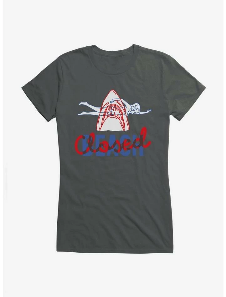 Flash Sale π Jaws Beach Closed π§ Girls T-Shirt β€οΈ - Image 3