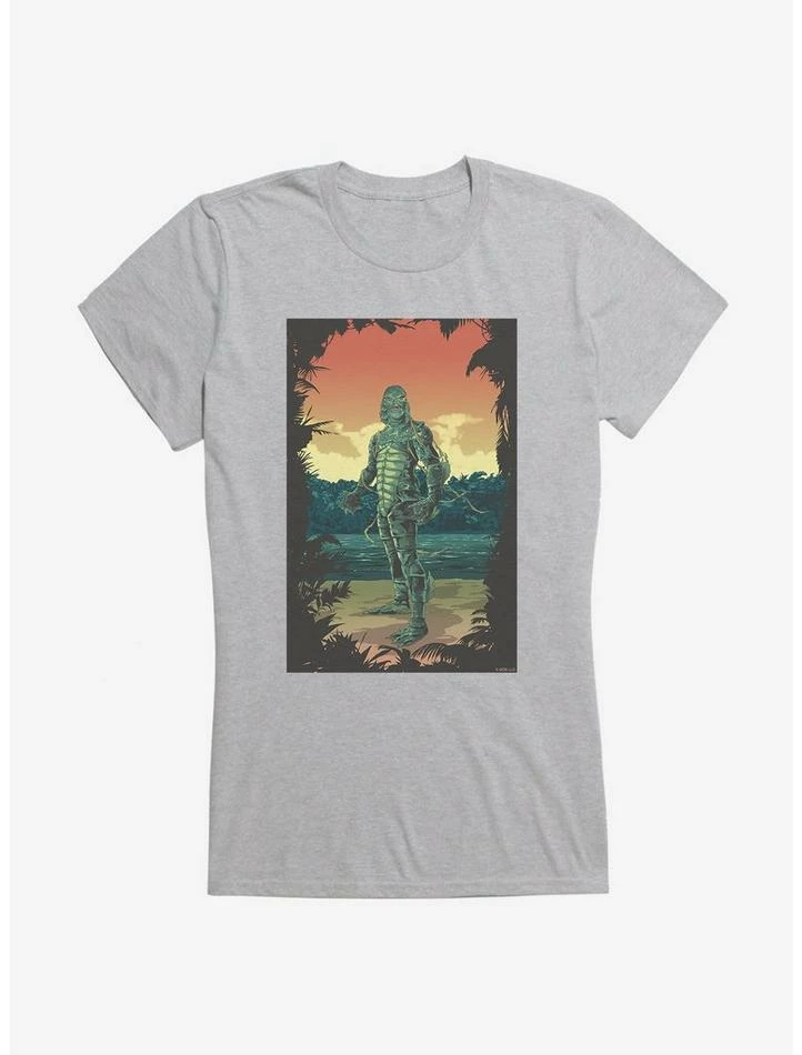 Cheapest π Creature From The Black Lagoon Comic Art Sunset π§ Girls T-Shirt π₯ - Image 3