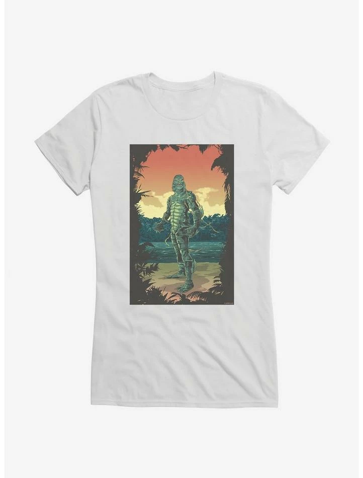 Cheapest π Creature From The Black Lagoon Comic Art Sunset π§ Girls T-Shirt π₯