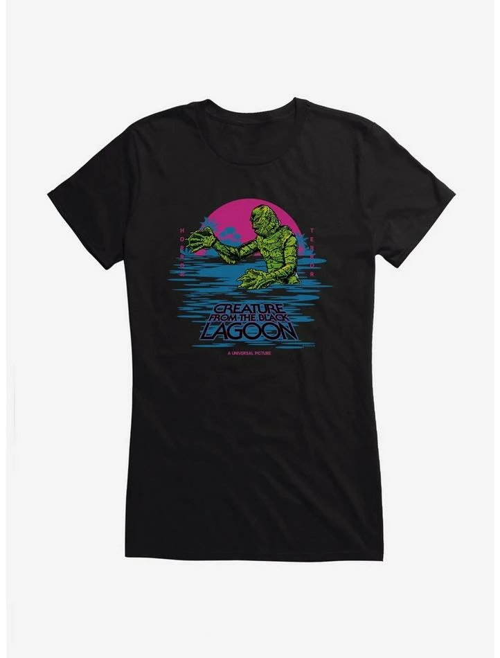 Best reviews of π Creature From The Black Lagoon Pastel Title Art π§ Girls T-Shirt π - Image 2