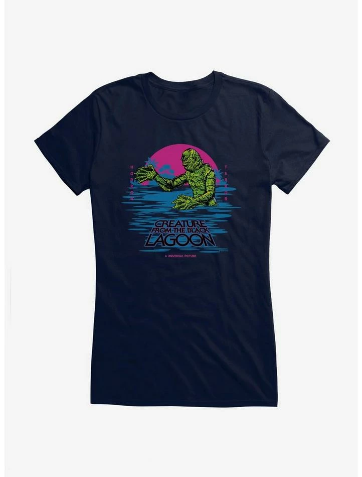 Best reviews of π Creature From The Black Lagoon Pastel Title Art π§ Girls T-Shirt π - Image 4