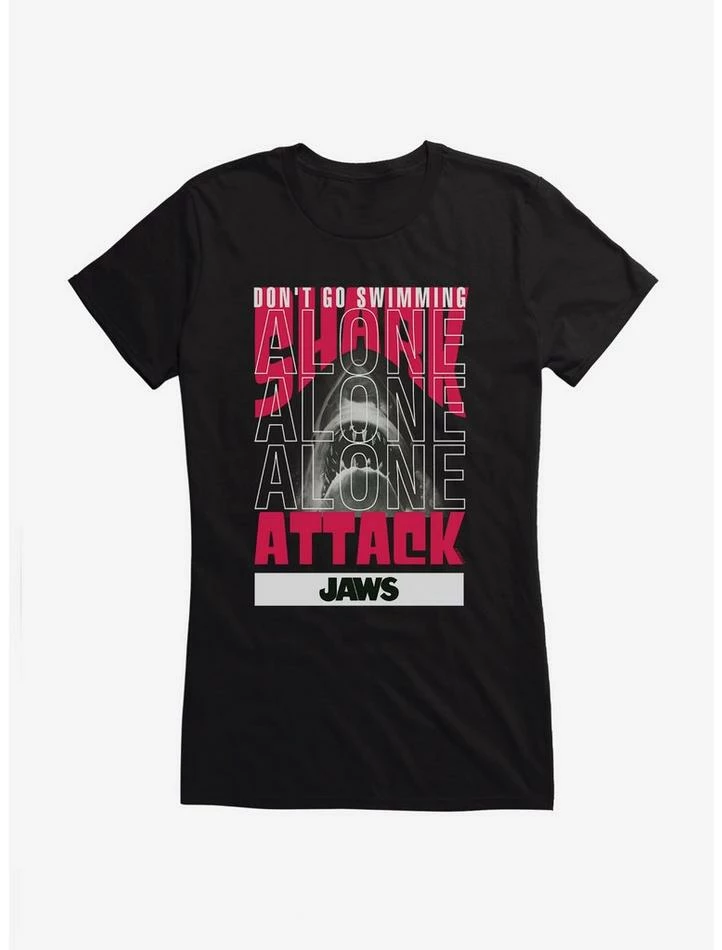 Outlet π Jaws Swimming Alone Stack π§ Girls T-Shirt βοΈ - Image 2