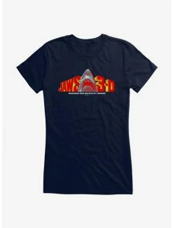 Budget 🧨 Jaws 3D 👧 Girls T-Shirt 😍