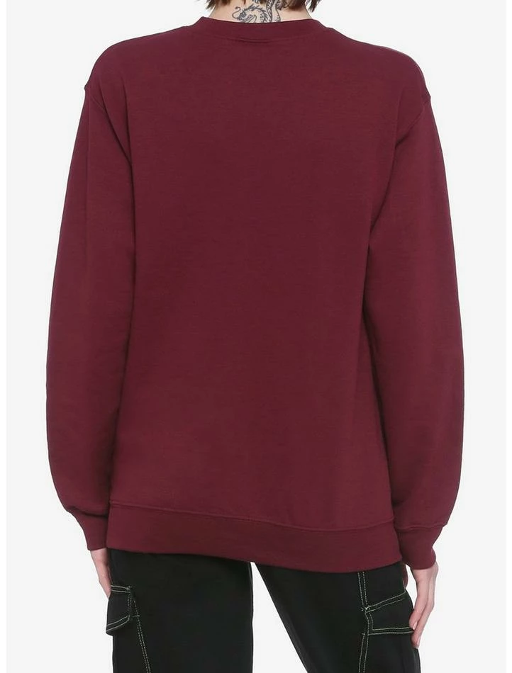 Flash Sale 🤩 Beetlejuice Handbook For The Recently Deceased Maroon 👧 Girls Sweatshirt 👍 - Image 3