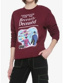 Flash Sale 🤩 Beetlejuice Handbook For The Recently Deceased Maroon 👧 Girls Sweatshirt 👍