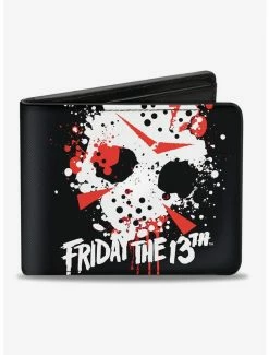 Deals 🔥 Friday the 13th Jason Mask Splatter Bifold Wallet ✨