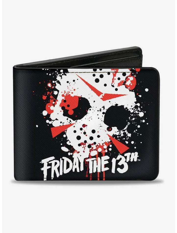 Deals π₯ Friday the 13th Jason Mask Splatter Bifold Wallet β¨