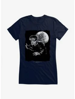 Cheapest 😍 The Wolf Man Moon Pose 👧 Girls T-Shirt ⌛