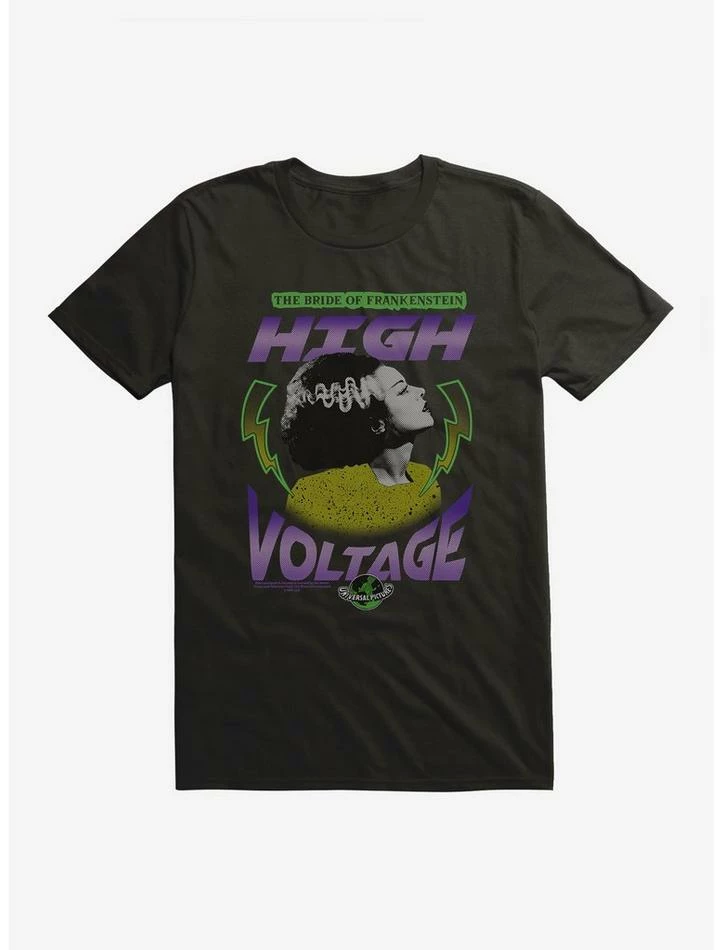 Budget π Universal Monsters Bride Of Frankenstein High Voltage T-Shirt π - Image 6