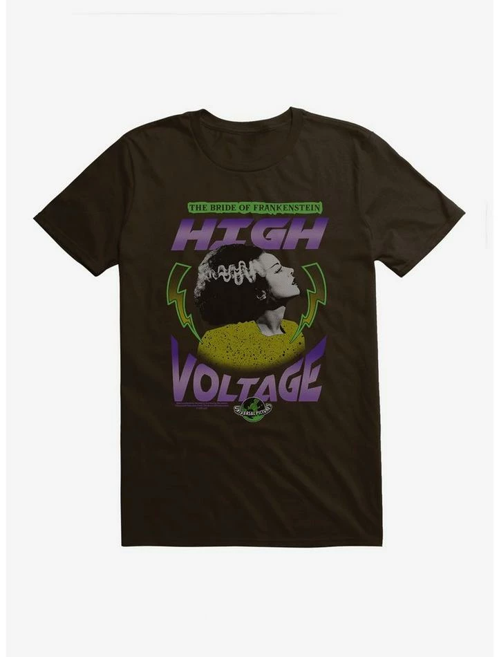 Budget π Universal Monsters Bride Of Frankenstein High Voltage T-Shirt π - Image 5