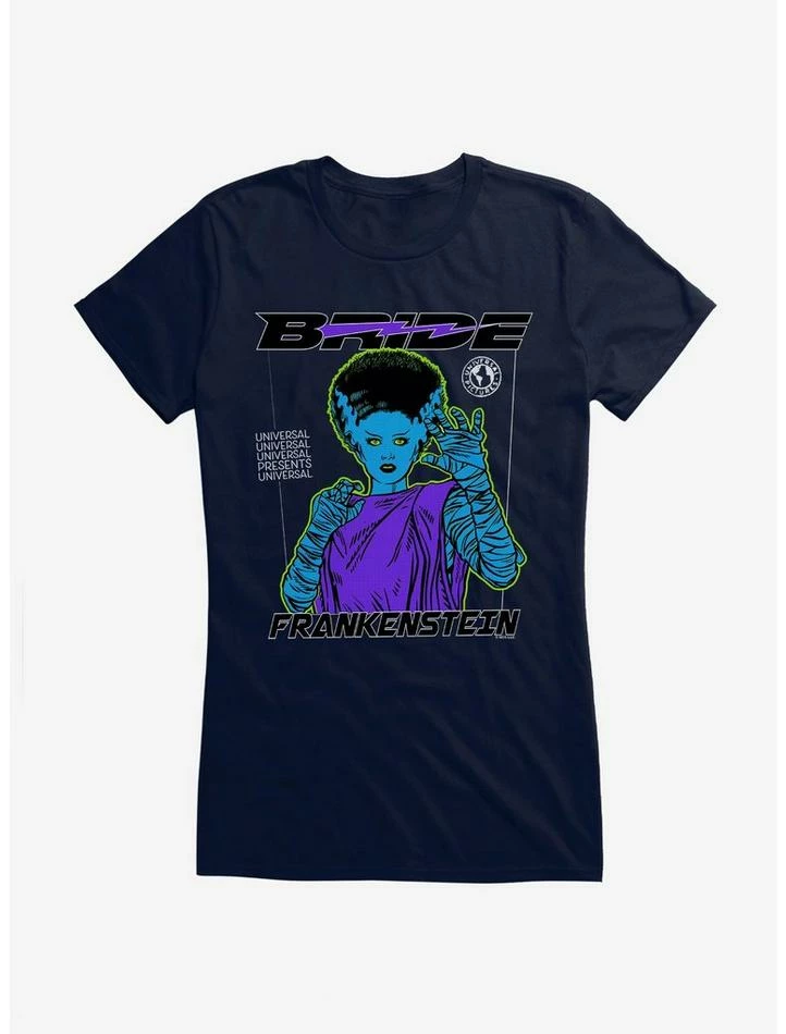 Budget β Universal Monsters Bride Of Frankenstein Scared π§ Girls T-Shirt β€οΈ - Image 4