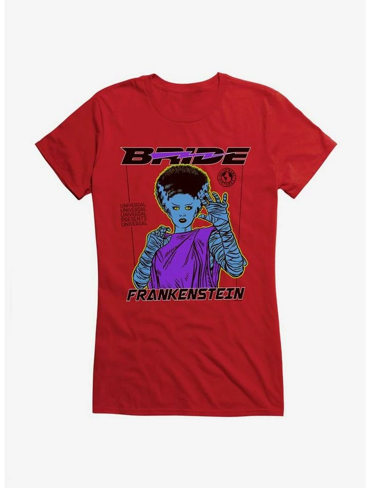 Budget β Universal Monsters Bride Of Frankenstein Scared π§ Girls T-Shirt β€οΈ - Image 5
