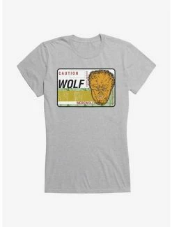 Best Pirce 🥰 Universal Monsters The Wolf Man Caution 👧 Girls T-Shirt 💯