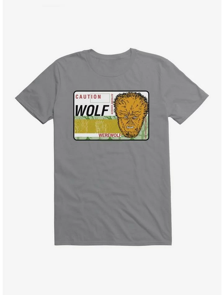 Best Pirce π Universal Monsters The Wolf Man Caution T-Shirt β€οΈ - Image 5