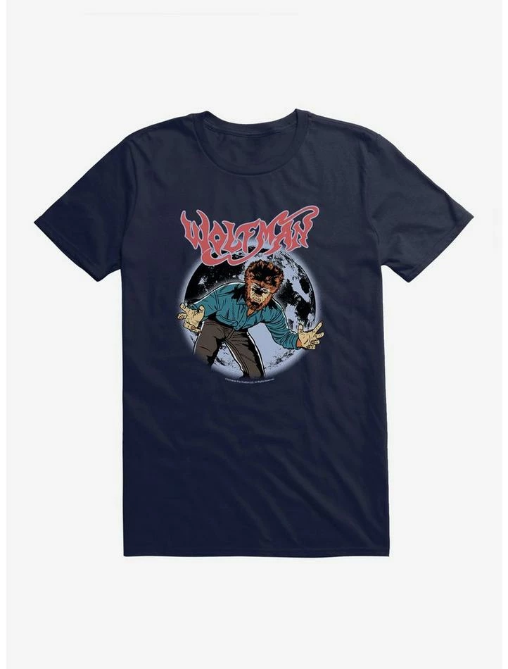 Best deal 𧨠Universal Monsters The Wolf Man Comic Moon T-Shirt π― - Image 4