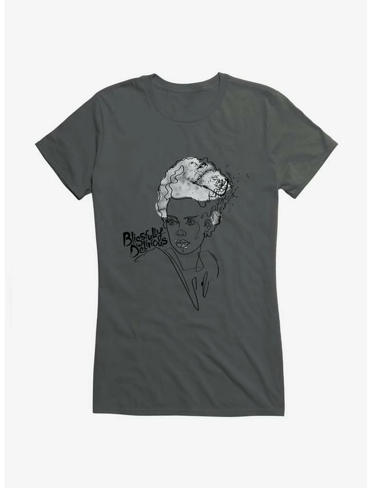 Promo π₯ Universal Monsters Bride Of Frankenstein Blissfully Delirious π§ Girls T-Shirt βοΈ - Image 3
