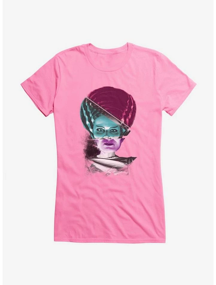 Discount βοΈ Universal Monsters Bride Of Frankenstein Mash Up π§ Girls T-Shirt π - Image 5