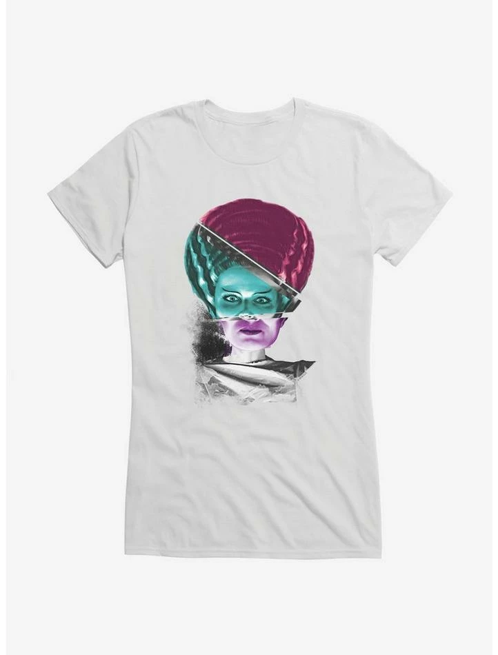 Discount βοΈ Universal Monsters Bride Of Frankenstein Mash Up π§ Girls T-Shirt π - Image 6