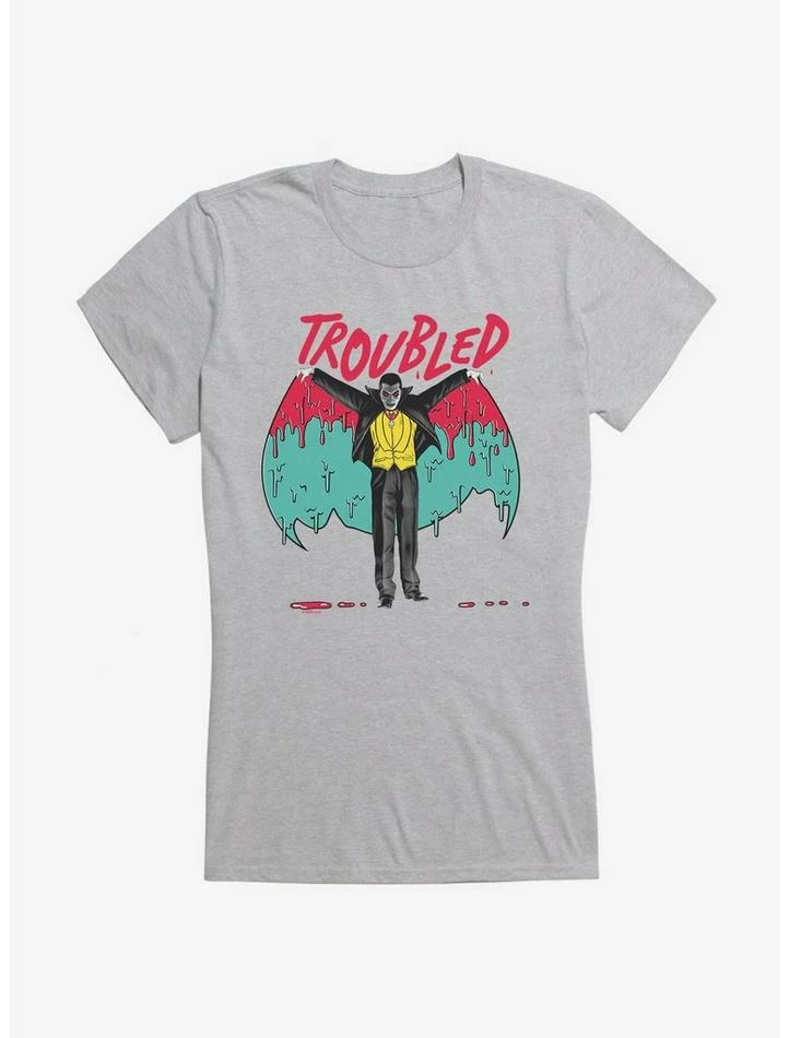 Best Sale π Universal Monsters Dracula Troubled Mash Up π§ Girls T-Shirt π - Image 3